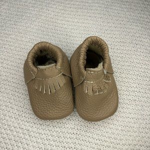 Freshly Picked - Tan Baby Moccasins - Size 1